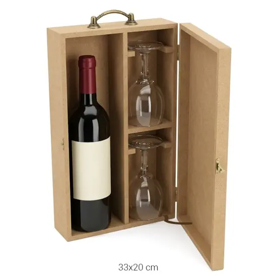 ŞRP144 Ahşap Çanta Şaraplık Boyanabilir Obje