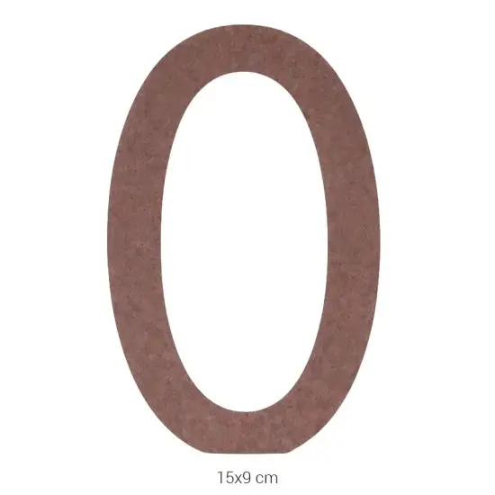 H33 0 Rakamı Ahşap Boyanabilir Obje