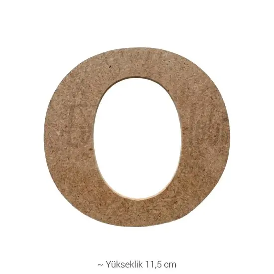 O Harfi Ahşap Boyanabilir Obje