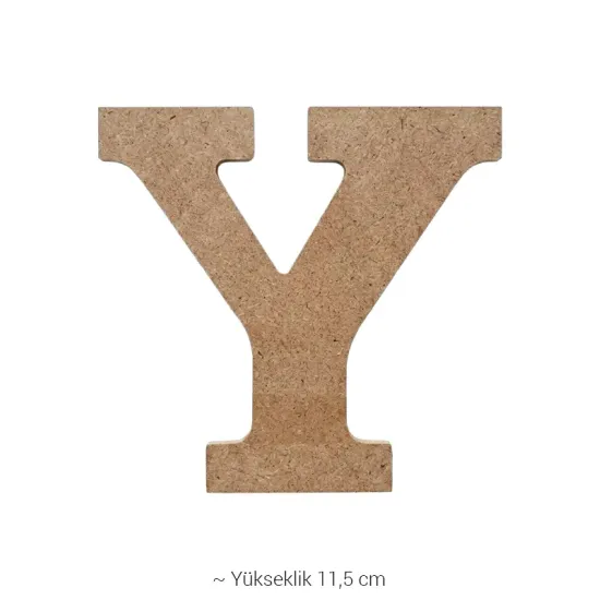 Y Harfi Ahşap Boyanabilir Obje