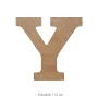 Y Harfi Ahşap Boyanabilir Obje
