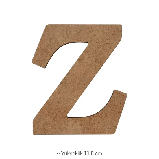 Z Harfi Ahşap Boyanabilir Obje