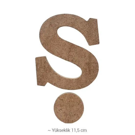 Ş Harfi Ahşap Boyanabilir Obje