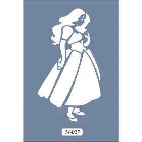 M27 7x10 M Serisi Kadın Figürü Stencil