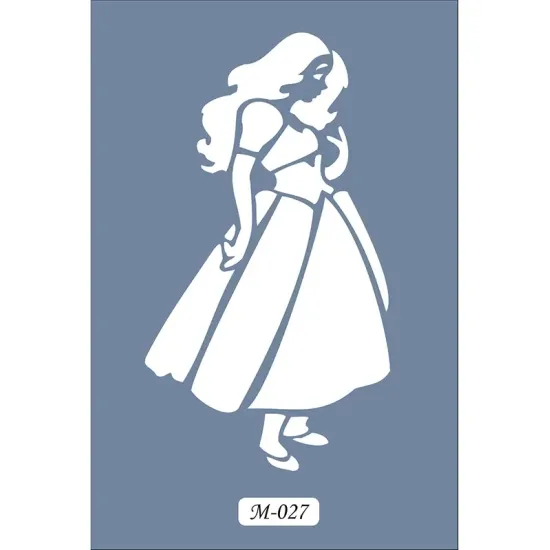 M27 7x10 M Serisi Kadın Figürü Stencil