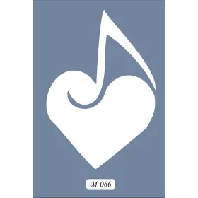 M66 7x10 M Serisi Kalp Nota Stencil
