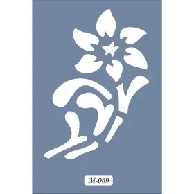 M69 7x10 M Serisi Çiçek Stencil