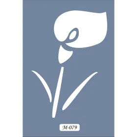 M79 7x10 M Serisi Çiçek Stencil