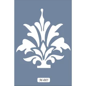 M85 7x10 M Serisi Yaprak Motifli Stencil
