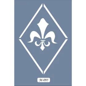 M95 7x10 M Serisi Soyut Çiçek Stencil