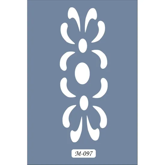 M97 7x10 M Serisi Soyut Desen Stencil