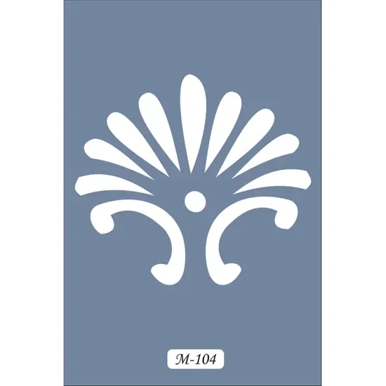 M104 7x10 M Serisi Floral Simetri Stencil