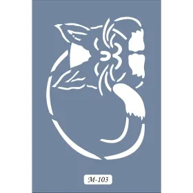 M103 7x10 M Serisi Çiçek Yaprak Stencil