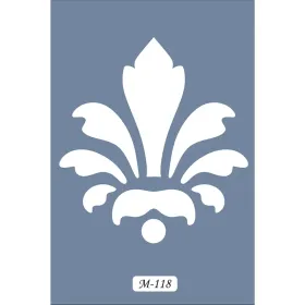 M118 7x10 M Serisi Floral Desen Stencil