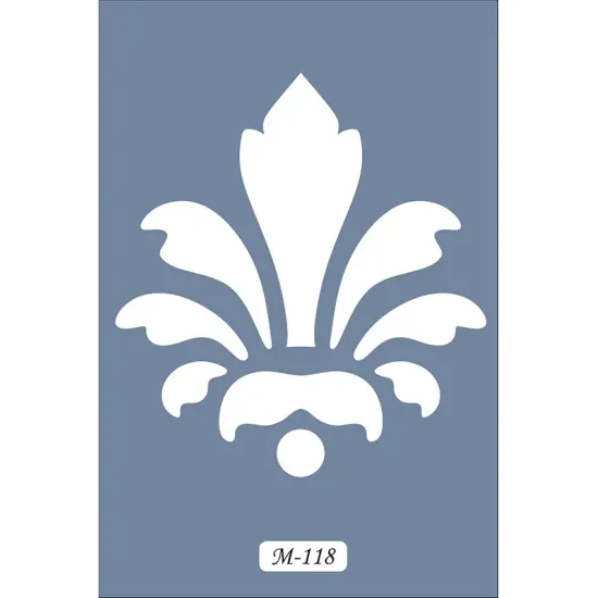 M118 7x10 M Serisi Floral Desen Stencil