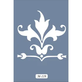 M119 7x10 M Serisi Çiçek Deseni Stencil