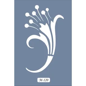 M120 7x10 M Serisi Çiçek Deseni Stencil