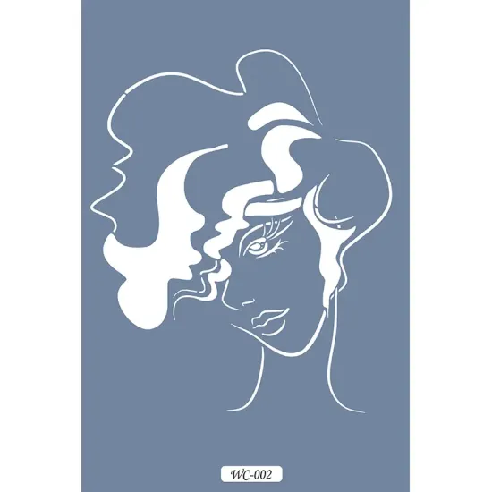 WC2  Woman Collection Kadın Figür A4 Stencil