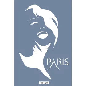 WC3  Woman Collection Paris Kadın Yüz A4 Stencil