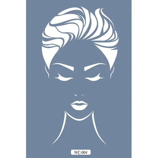 WC4  Woman Collection Kadın Yüz A4 Stencil