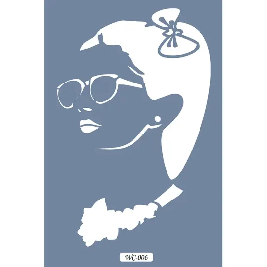 WC6  Woman Collection Kadın Portre A4 Stencil