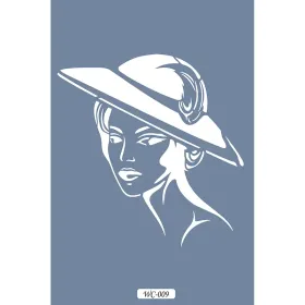WC9  Woman Collection Şapkalı Kadın A4 Stencil