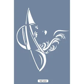 WC10 Woman Collection Şapkalı Kadın A4 Stencil