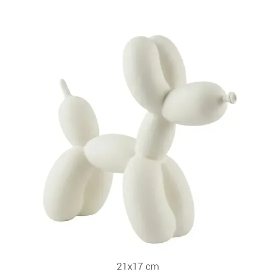 P470 Yana Balon Köpek Biblo Ham Polyester Obje