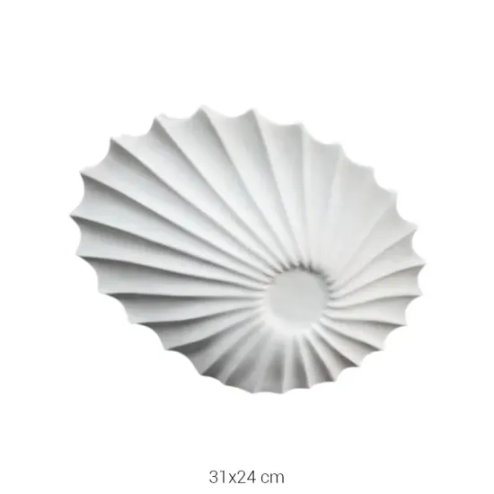 P473 Yana Midye Formlu Dekoratif Tabak Ham Polyester Obje