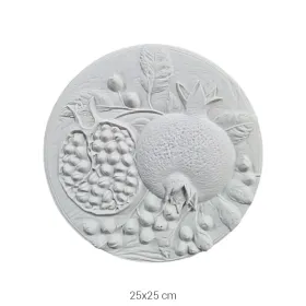 P484 Yana Narlı Yuvarlak Duvar Panosu Ham Polyester Obje