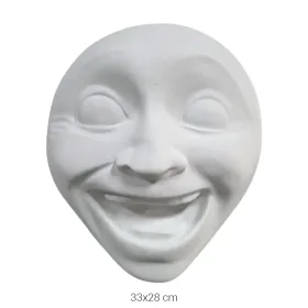 P491 Yana Kahkaha Atan Yüz Mask Duvar Dekoru Ham Polyester Obje
