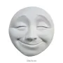 P493 Yana Gözü Kapalı Mutlu Yüz Mask Duvar Dekoru Ham Polyester Obje