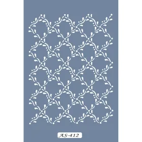 AS412 Geometrik Dal Model A4 Stencil