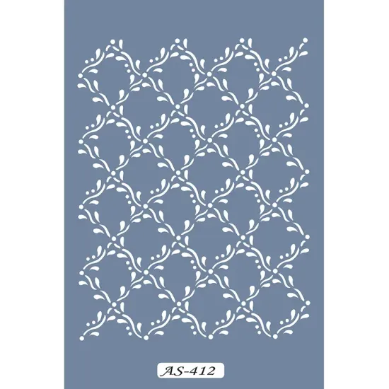 AS412 Geometrik Dal Model A4 Stencil