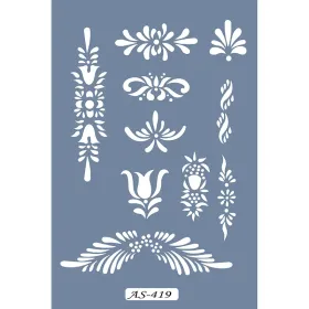 AS419 Yaprak Model A4 Stencil