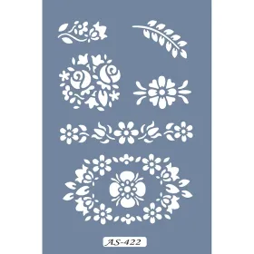 AS422 Çiçek Model A4 Stencil
