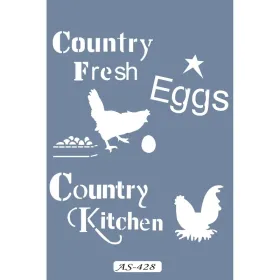 AS428 Tavuk Yumurta Model A4 Stencil