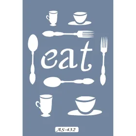 AS432 Çatal Kaşık Model A4 Stencil