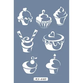 AS440 Cupcake Model A4 Stencil