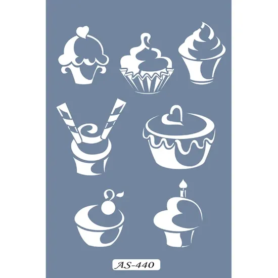 AS440 Cupcake Model A4 Stencil