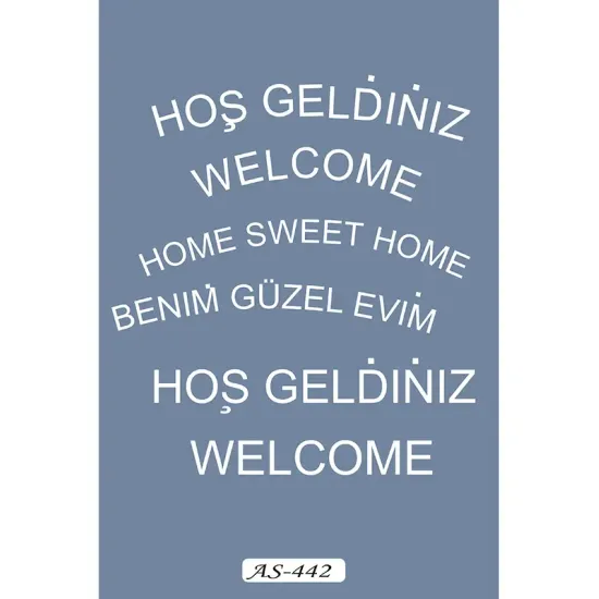 AS442 Hoş Geldiniz Model A4 Stencil