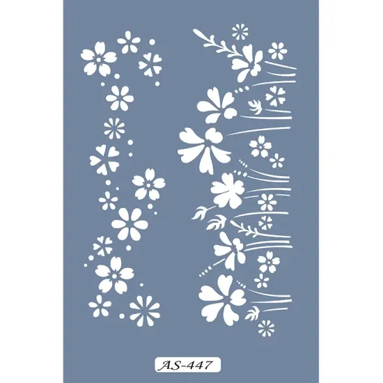 AS447 Çiçek Model A4 Stencil