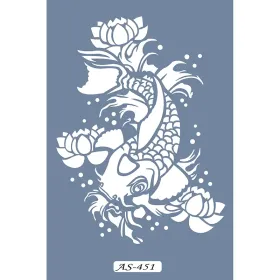 AS451 Balık Model A4 Stencil