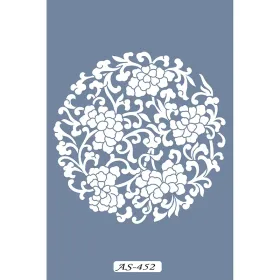 AS452 Çiçek Mandala Model A4 Stencil