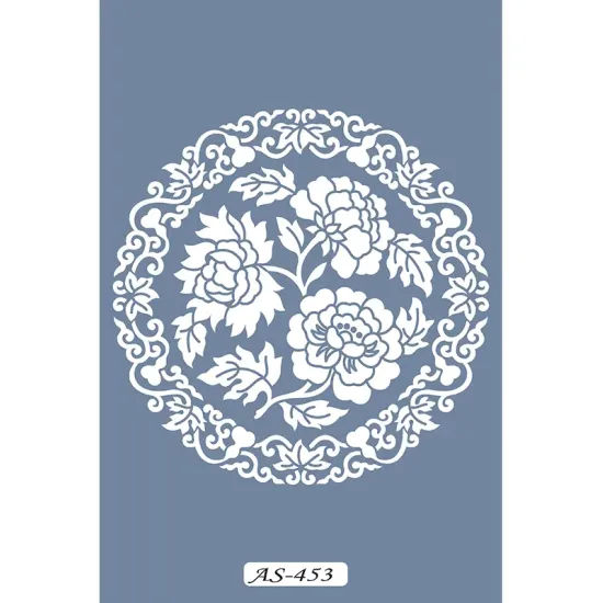 AS453 Çiçek Mandala Model A4 Stencil