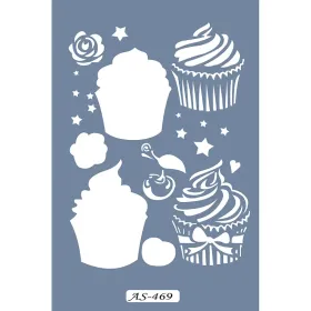 AS469 Cupcake Model A4 Stencil