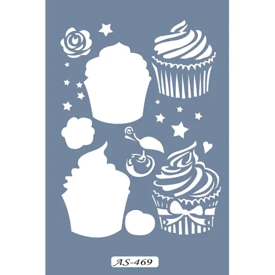 AS469 Cupcake Model A4 Stencil