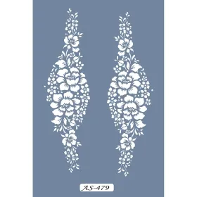 AS479 Çiçek Model A4 Stencil