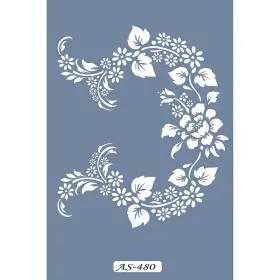 AS480 Çiçek Model A4 Stencil