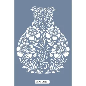 AS481 Çiçek Vazo Model A4 Stencil